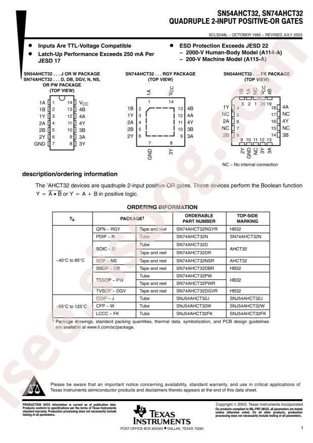 SN74AHCT32DR