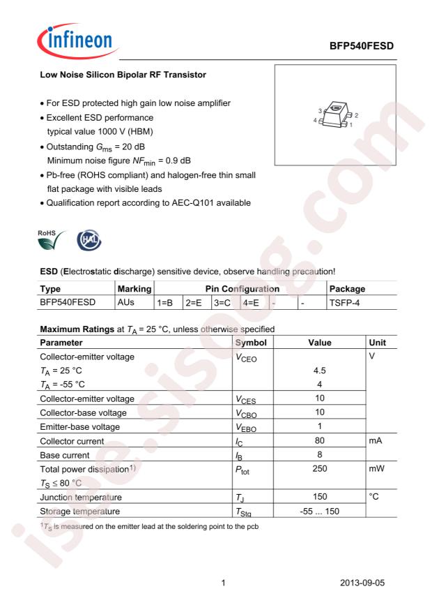 BFP540FESDH6327XTSA1