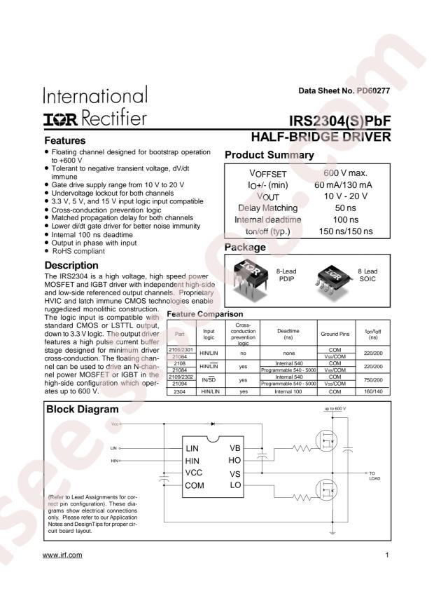 Infineon IRS2304PBF