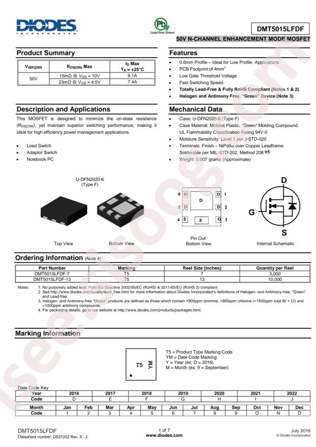 DMT5015LFDF-7