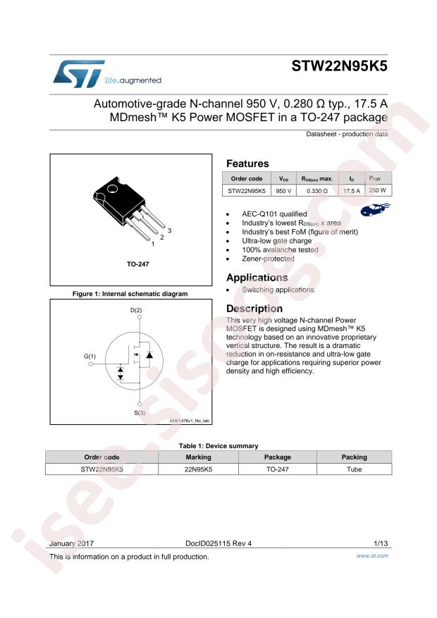 STW22N95K5
