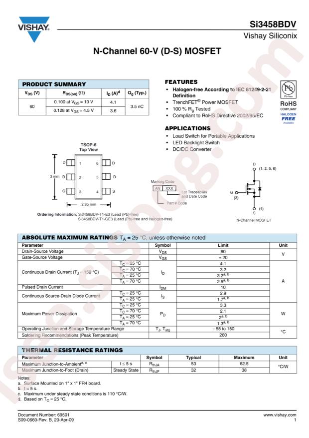 SI3458BDV-T1-GE3