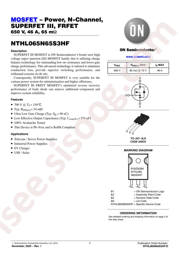 NTHL065N65S3HF