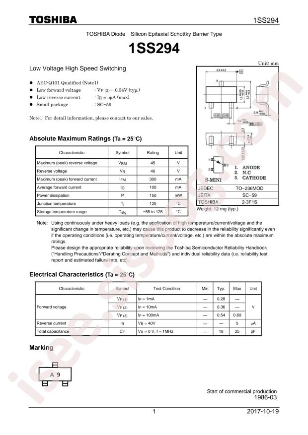 1SS294,LF(T