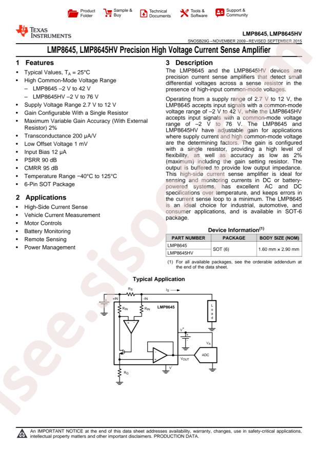 LMP8645HVMKE/NOPB