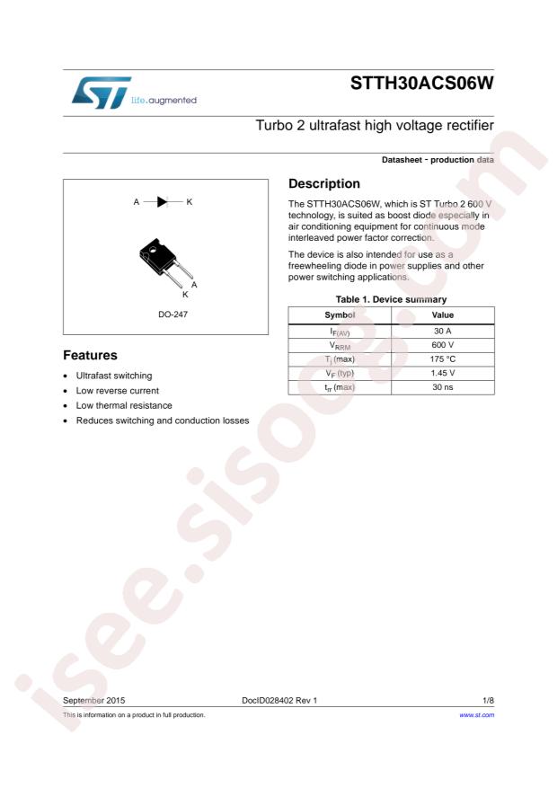 STTH30ACS06W