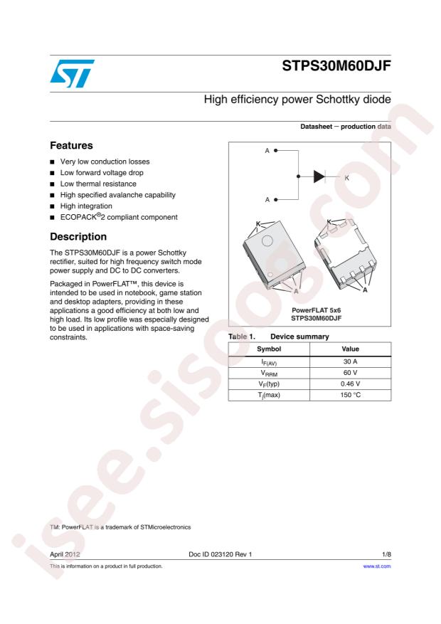 STPS30M60DJF-TR