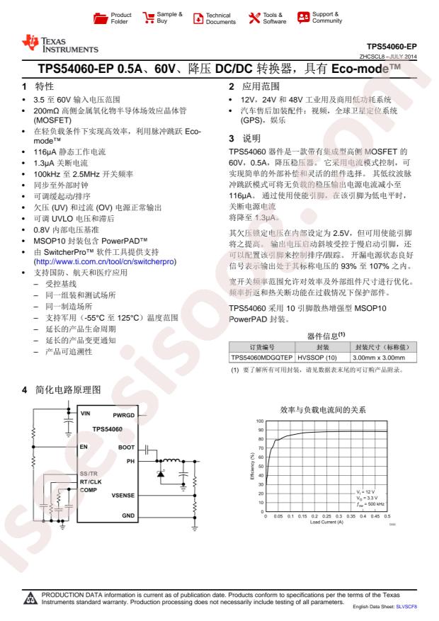 TPS54060MDGQTEP