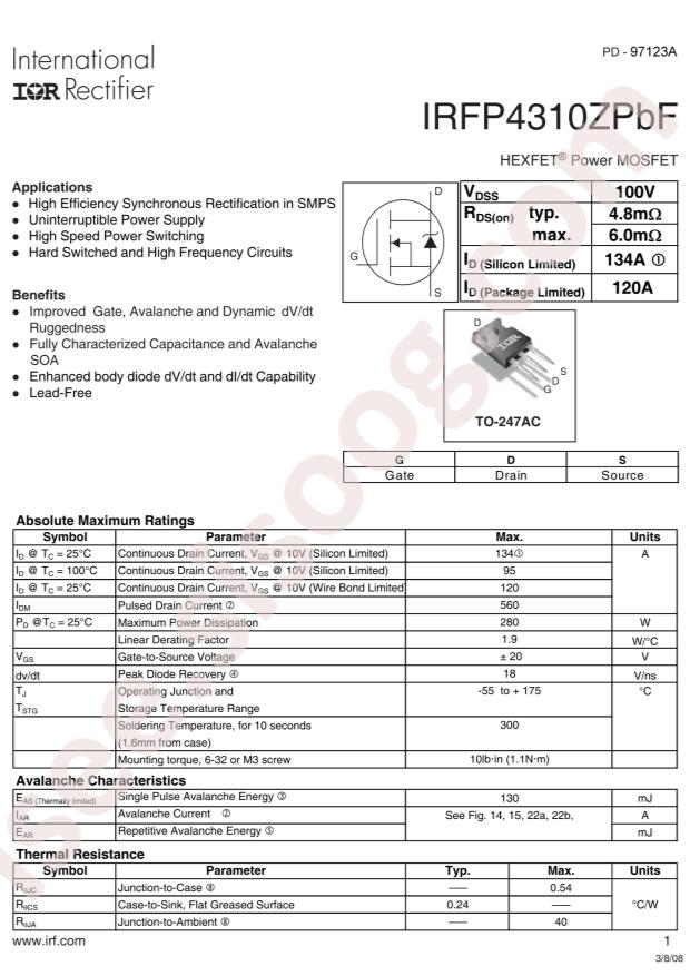 IRFP4310ZPBF