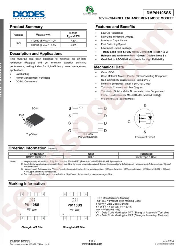DMP6110SSS-13