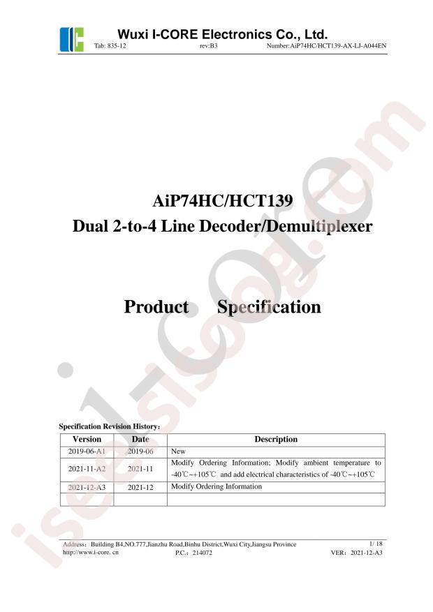 AIP74HC139SA16.TB