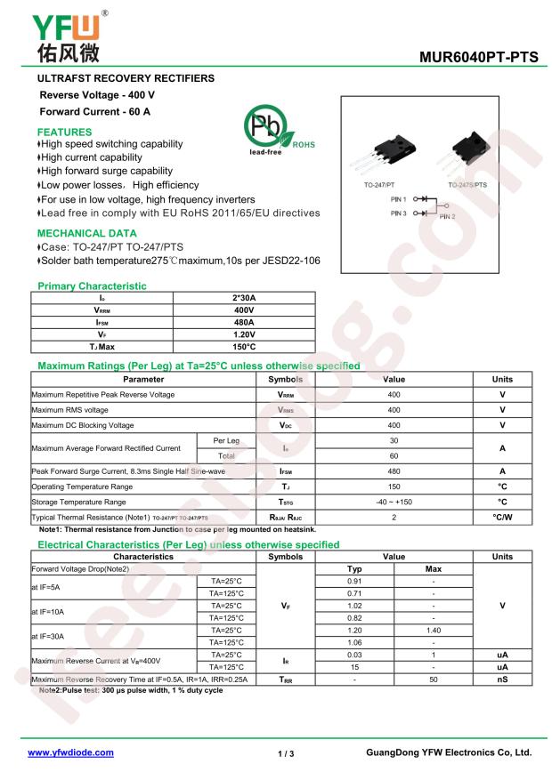 MUR6040PT