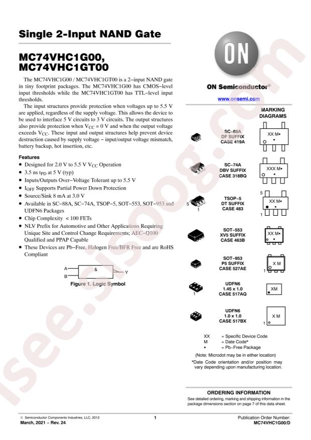 MC74VHC1G00DFT1G