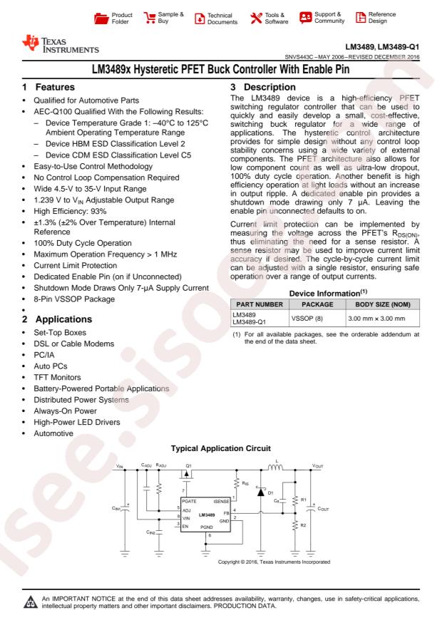 LM3489MM/NOPB