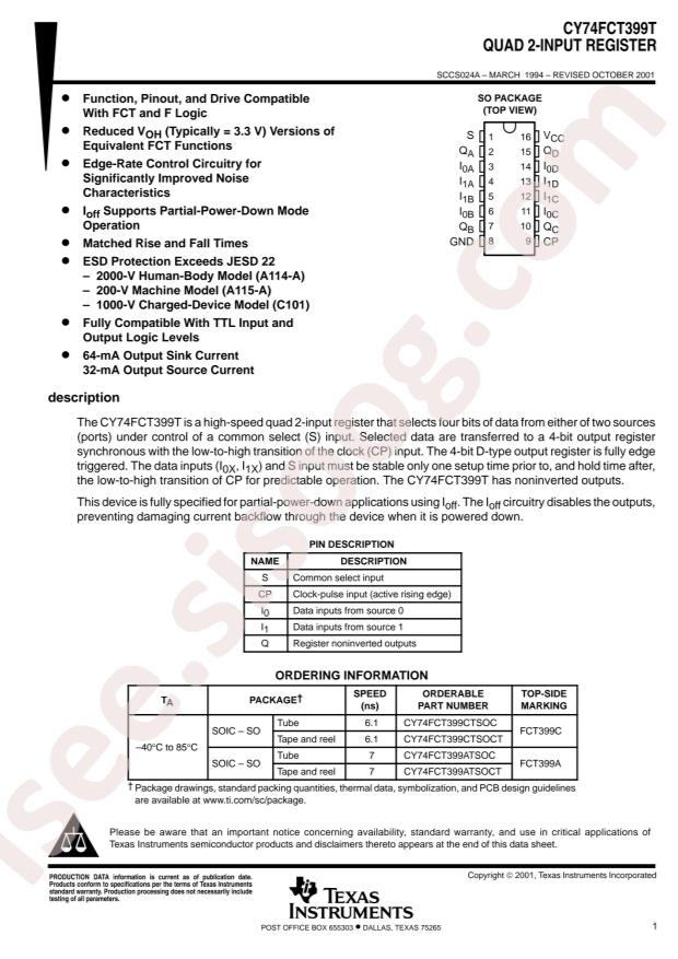 CY74FCT399ATSOC