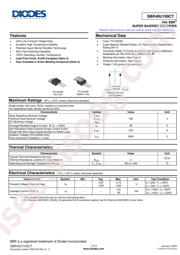 SBR40U100CT