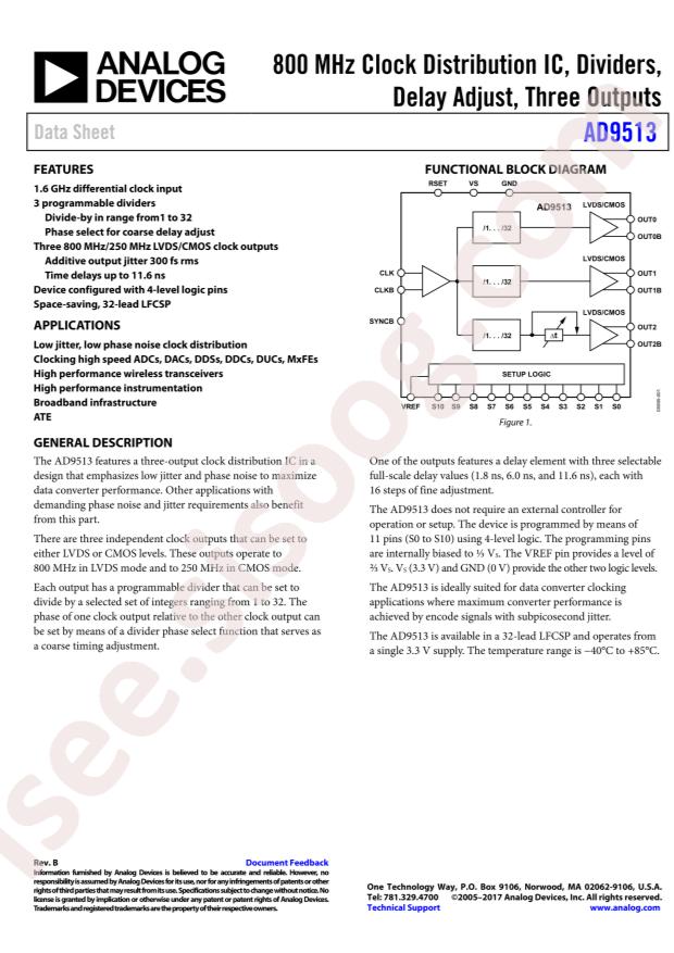 AD9513BCPZ-REEL7
