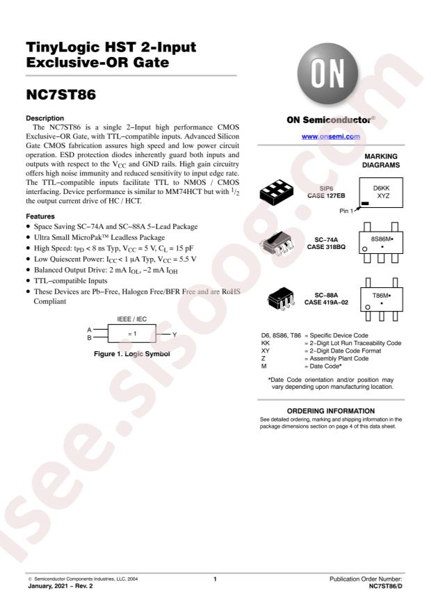 NC7ST86P5X