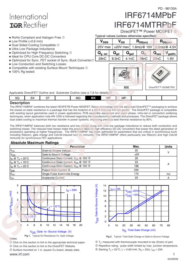 IRF6714MTRPBF