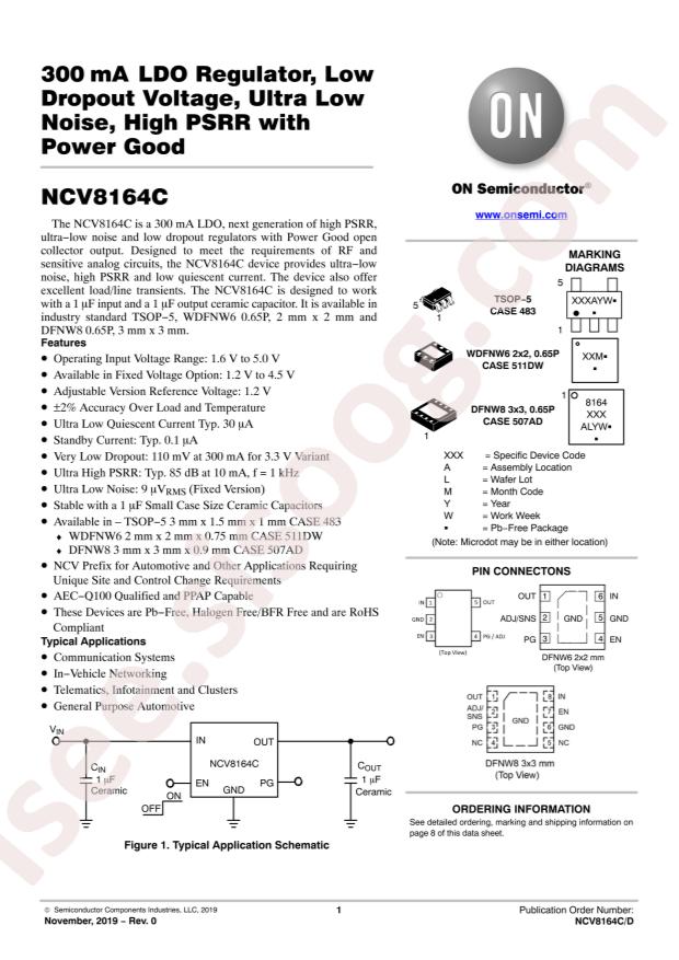 NCV8164CSNADJT1G