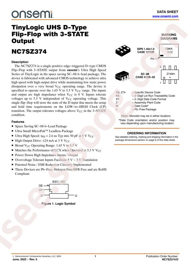 NC7SZ374L6X