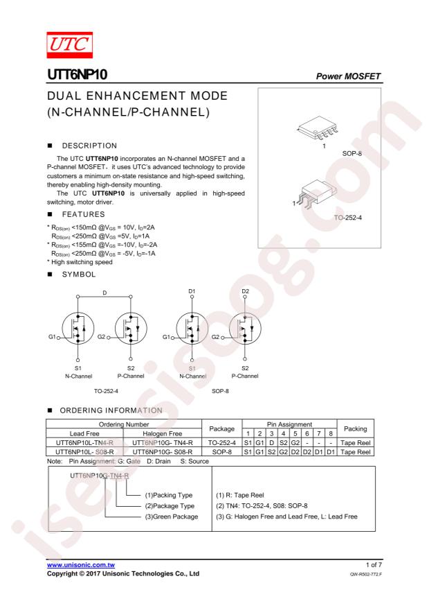 UTT6NP10G-S08-R