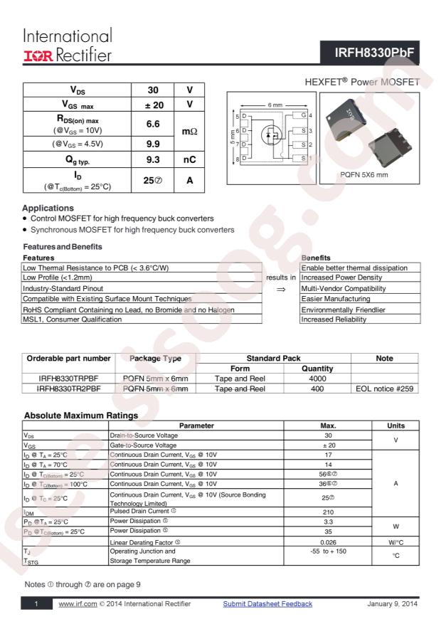 IRFH8330TRPBF