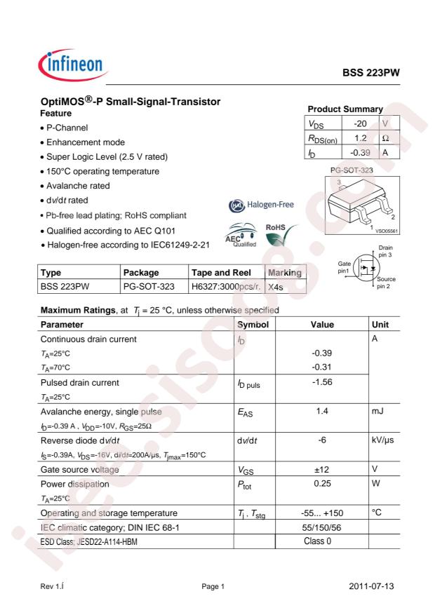 BSS223PW H6327