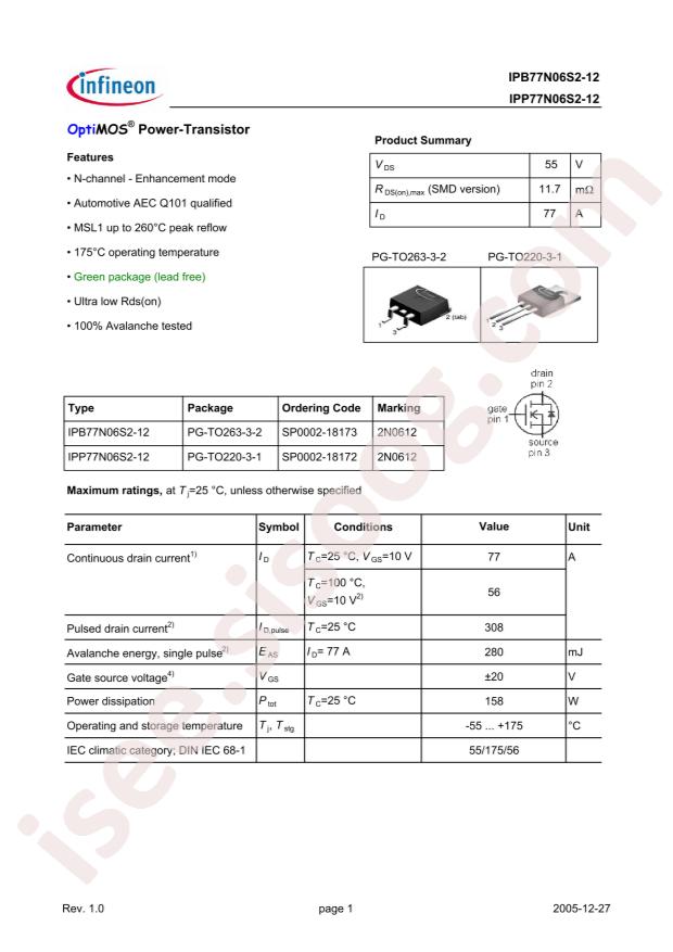 IPP77N06S2-12