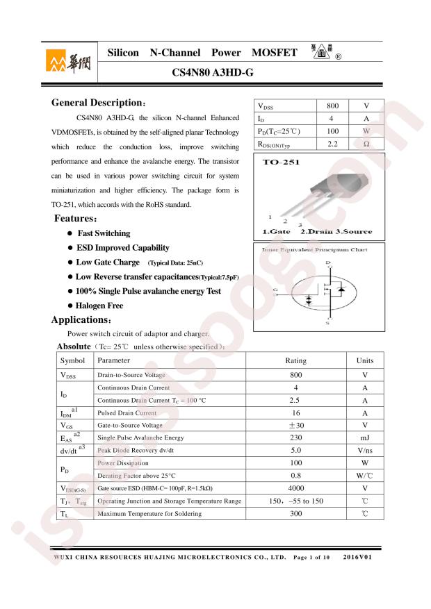 CS4N80A3HD-G