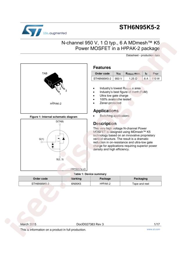 STH6N95K5-2