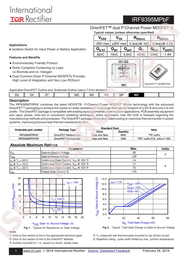 IRF9395MTRPBF