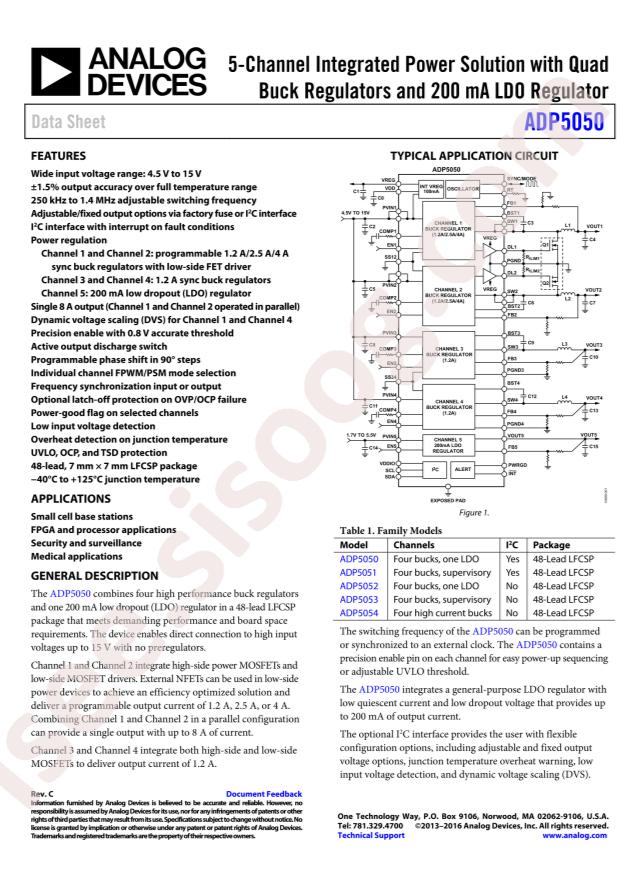 ADP5050ACPZ-R7