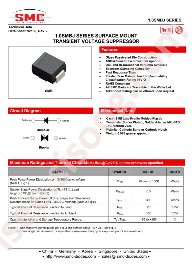 1.0SMBJ85CA