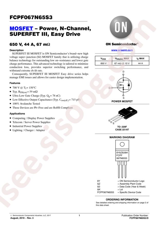 FCPF067N65S3
