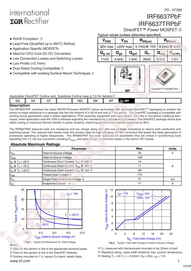 IRF6637TRPBF