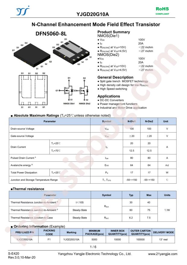 YANGJIE YJGD20G10A