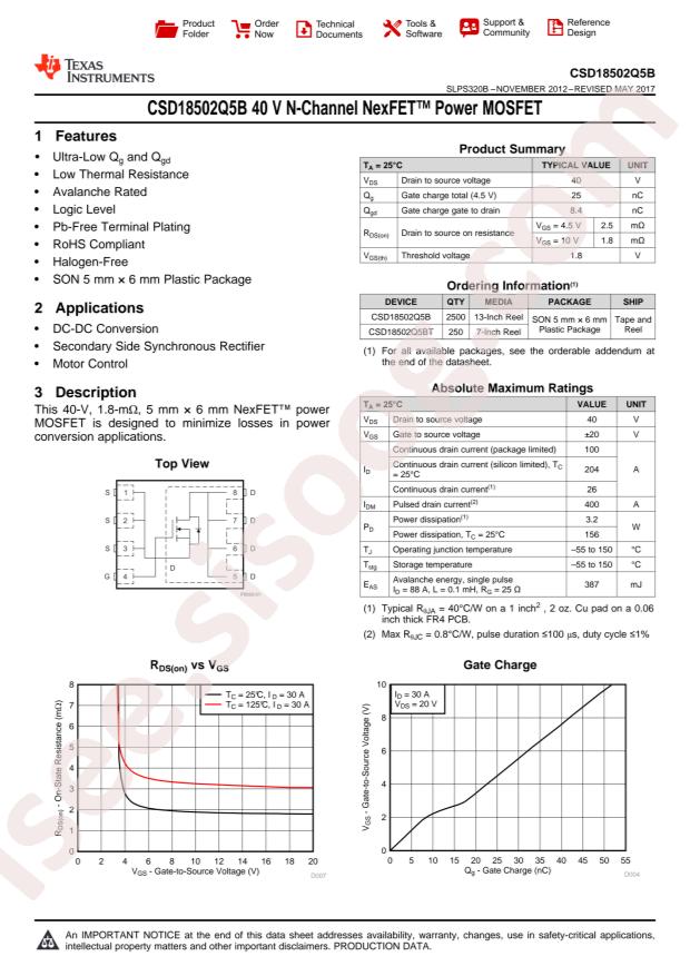 CSD18502Q5B