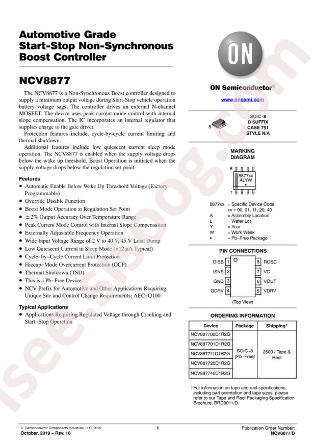 NCV887701D1R2G