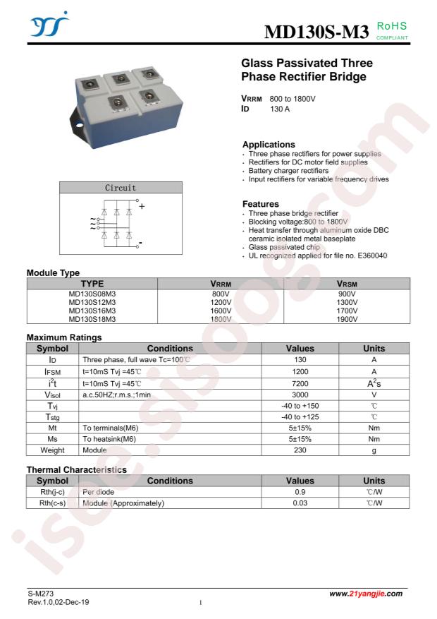 YANGJIE MD130S18M3