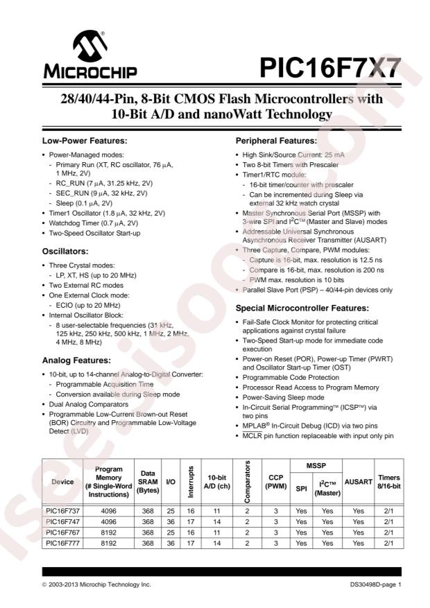 PIC16LF747-I/P