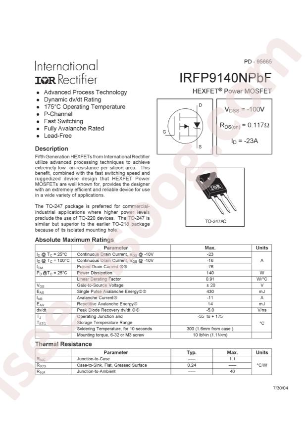 IRFP9140NPBF