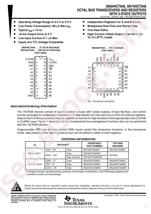 SN74HCT646DW