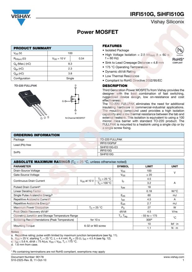 IRFI510GPBF