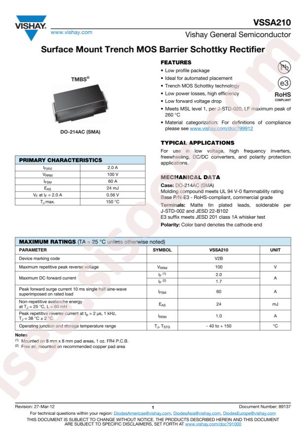 VSSA210-E3/61T