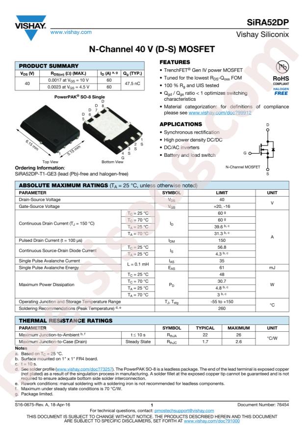 SIRA52DP-T1-GE3