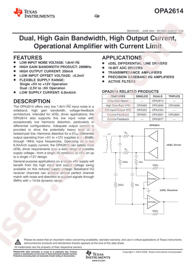 OPA2614IDR