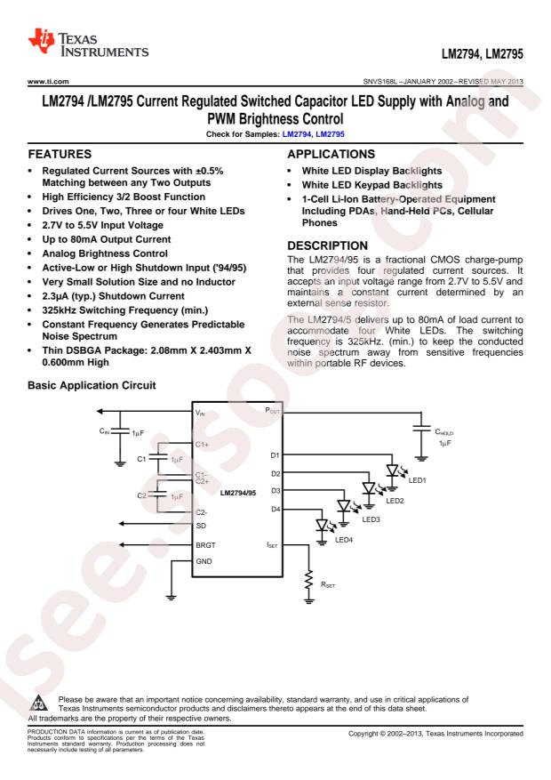 LM2794TL/NOPB