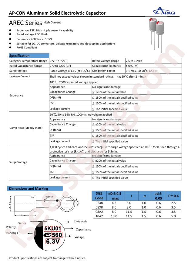 2R5AREC821M0609