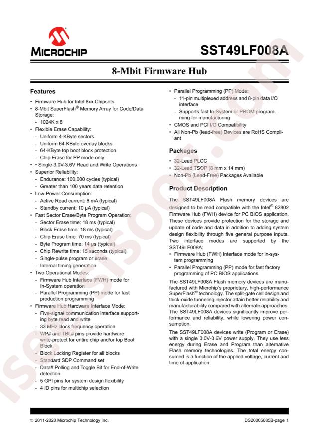 SST49LF008A-33-4C-NHE-T
